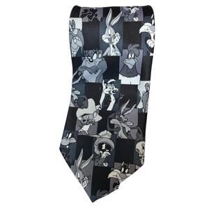 LONNEY TUNES MANIA Men's Tie Vtg Classic Polyester Cartoon Print.Size‎ 58in 1997